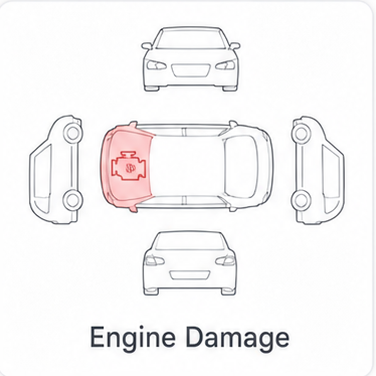 Повреждение автомобиля: Engine Damage