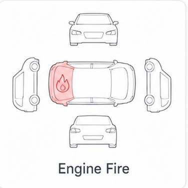 Повреждение автомобиля: Burn - Engine