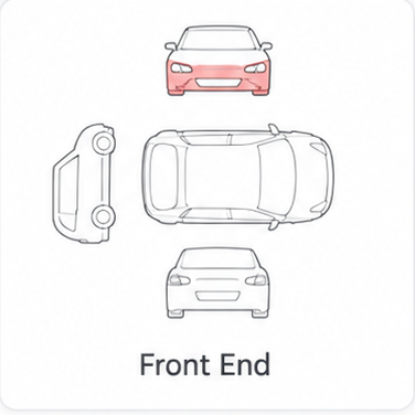 Повреждение автомобиля: Front End