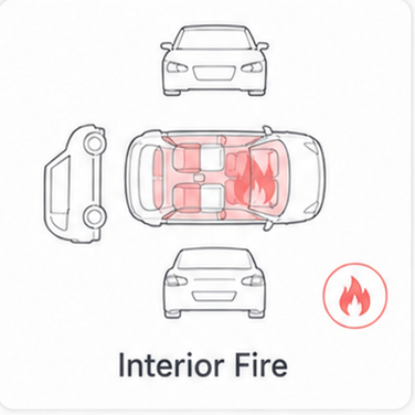 Повреждение автомобиля: Burn - Interior