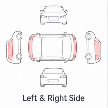 Повреждение автомобиля: Left & Right Side