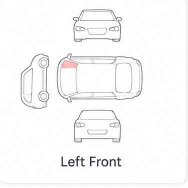 Повреждение автомобиля: Left Front