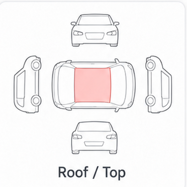Vehicle damage: Top/Roof