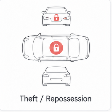 Повреждение автомобиля: Theft